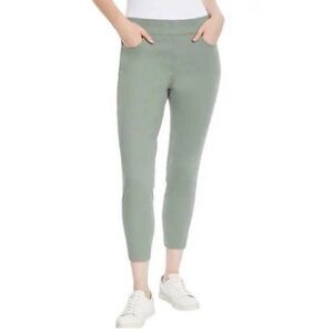 GLORIA VANDERBILT Slimming Effect Sz 14 Pull-On Crop Mid-Rise Pants Green NWT